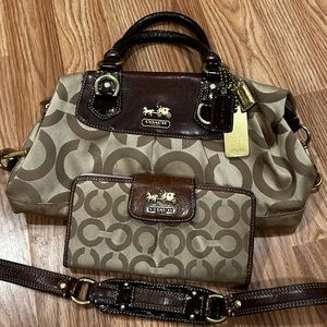 Coach handbag and wallet